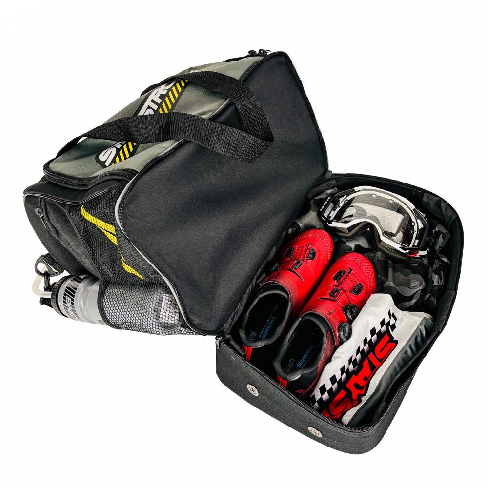 Stay Strong Chevron Kit/Helmet Bag - Black and Grey - Image 5