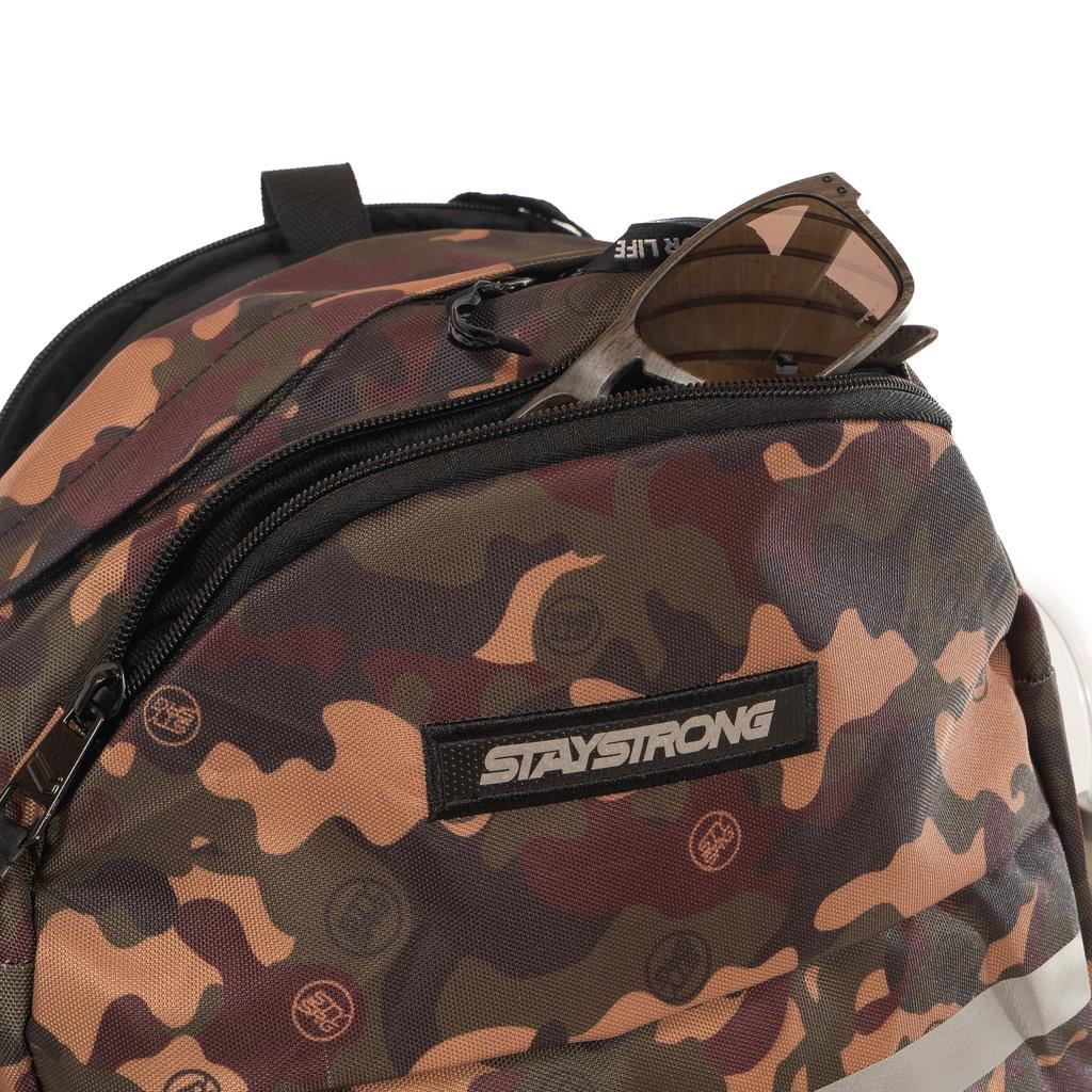 Stay Strong V2 Word Backpack - Green Camo - Image 4